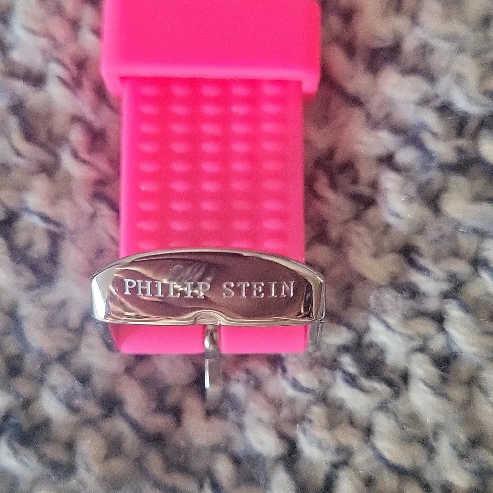 Philip Stein Firm  Women's Pink Watch Rubber Band  Last One Boxed Waterproof